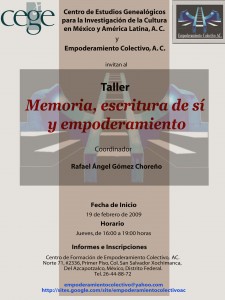 Taller Memoria y Escritura 3